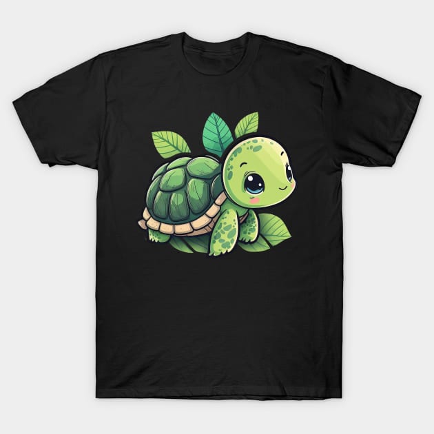 Cute Turtle Sticker T-Shirt by szymonabramek